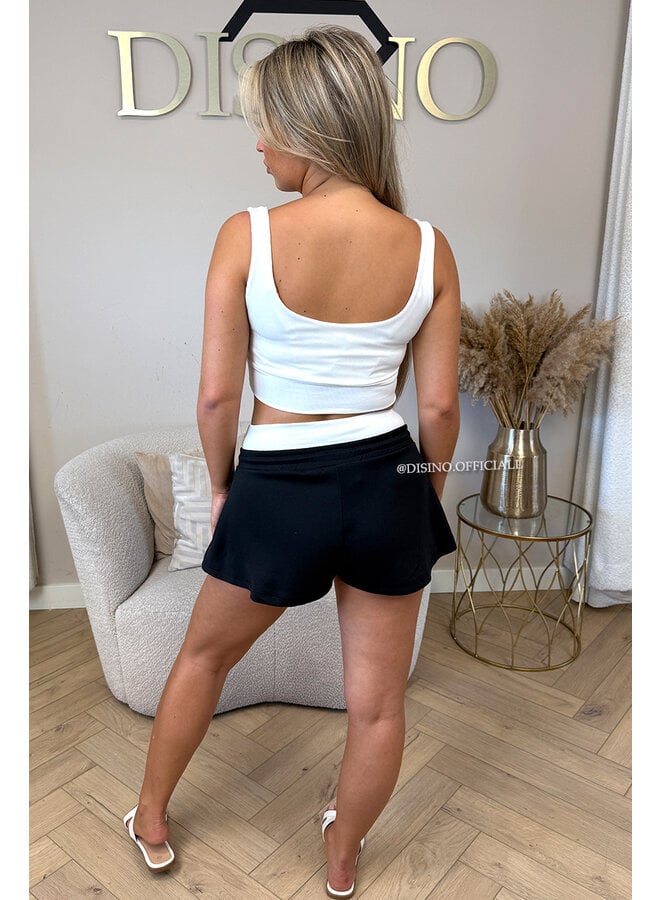 BLACK - 'LIFE IS PERFECT SET' -  SUMMER ESSENTIAL TOP + SHORT JOGGER SET