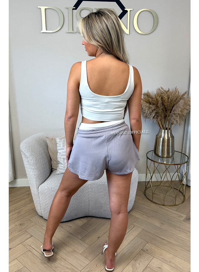 TAUPE - 'LIFE IS PERFECT SET' -  SUMMER ESSENTIAL TOP + SHORT JOGGER SET