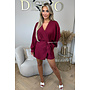 BORDEAUX - 'ROMY PLAYSUIT' - WRAP ON PLAYSUIT