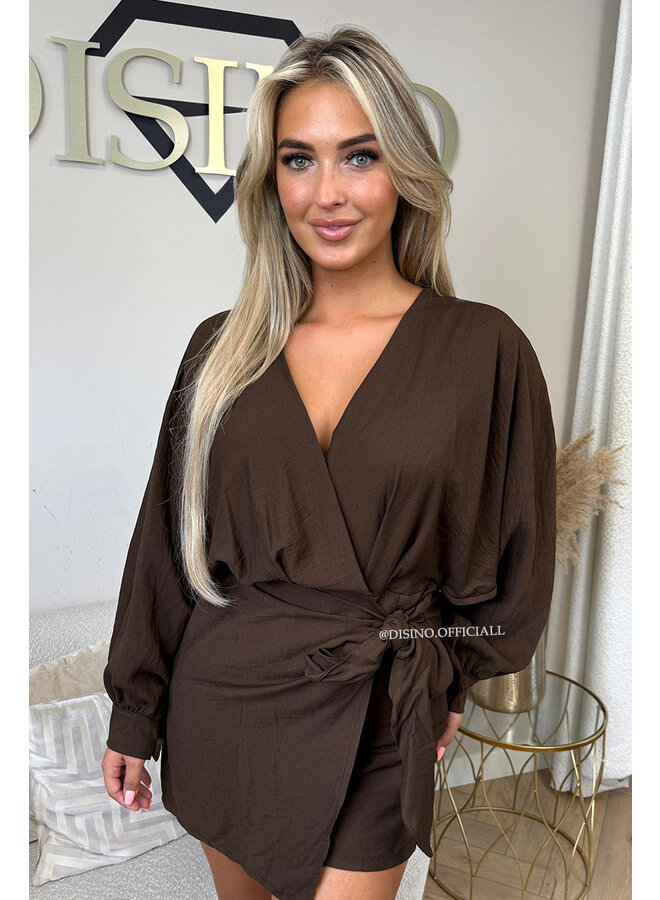 CHOCO - 'ROMY PLAYSUIT' - WRAP ON PLAYSUIT