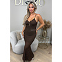 CHOCO - 'MAELIS DRESS' - CUT-OUT STRETCH LACE MAXI DRESS
