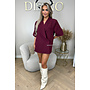 BORDEAUX - 'MAEVA BLAZER' - OVERSIZED SHORT SLEEVE BLAZER DRESS