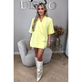 YELLOW - 'MAEVA BLAZER' - OVERSIZED SHORT SLEEVE BLAZER DRESS