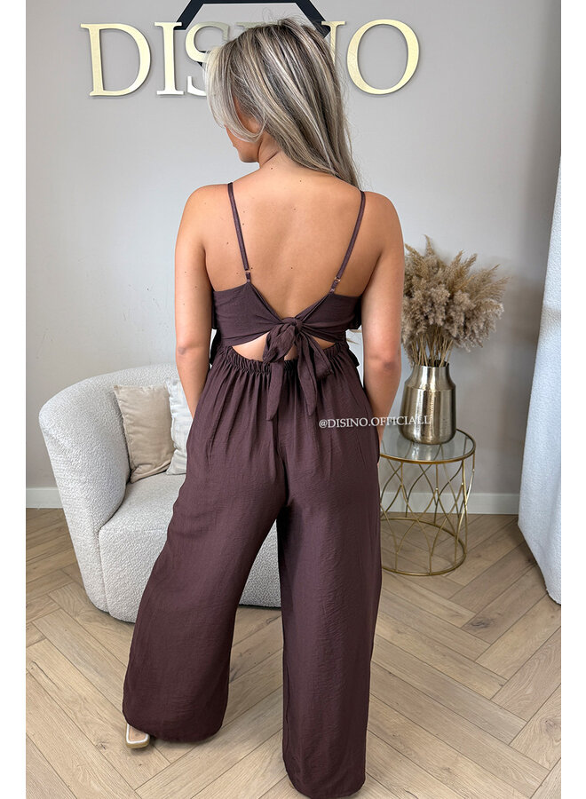 CHOCO - 'LILIA JUMPSUIT' - OPEN BACK RUFFLE JUMPSUIT