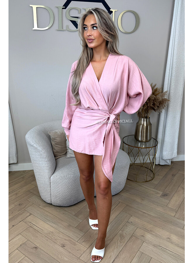 PINK - 'ROMY PLAYSUIT' - WRAP ON PLAYSUIT