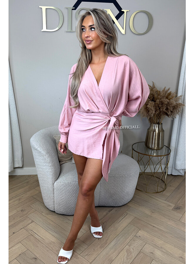 PINK - 'ROMY PLAYSUIT' - WRAP ON PLAYSUIT