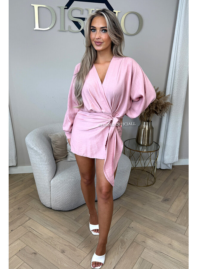PINK - 'ROMY PLAYSUIT' - WRAP ON PLAYSUIT