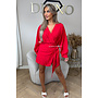 RED - 'ROMY PLAYSUIT' - WRAP ON PLAYSUIT