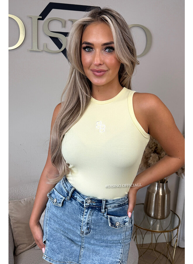 YELLOW - 'BB RACER TOP' - DESIGNER INSPIRED RACER TOP