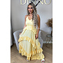 YELLOW - 'SUNNY DRESS' - RUFFLE MAXI DRESS OPEN BACK
