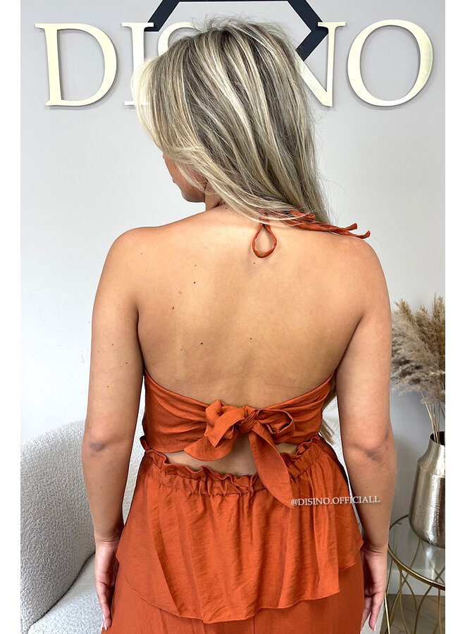 BRICK - 'SUNNY DRESS' - RUFFLE MAXI DRESS OPEN BACK