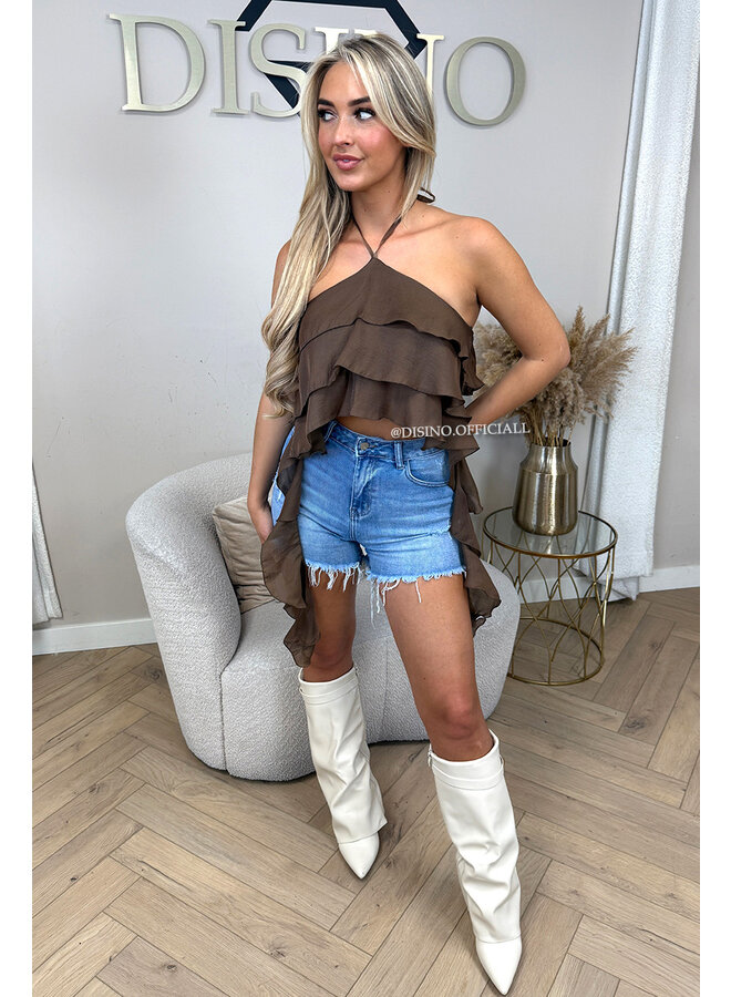 CHOCO - 'AYRA TOP' - RUFFLE FESTIVAL TOP