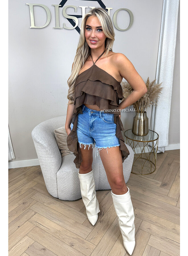 CHOCO - 'AYRA TOP' - RUFFLE FESTIVAL TOP