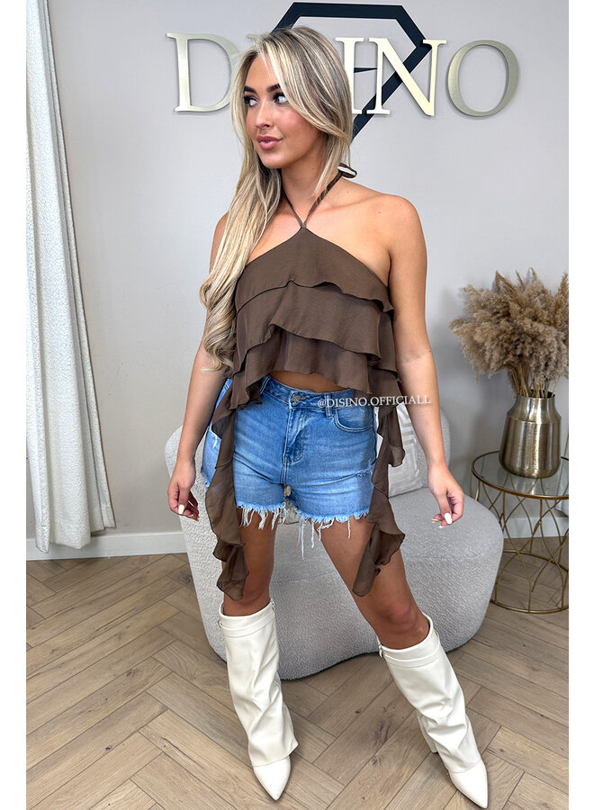 CHOCO - 'AYRA TOP' - RUFFLE FESTIVAL TOP