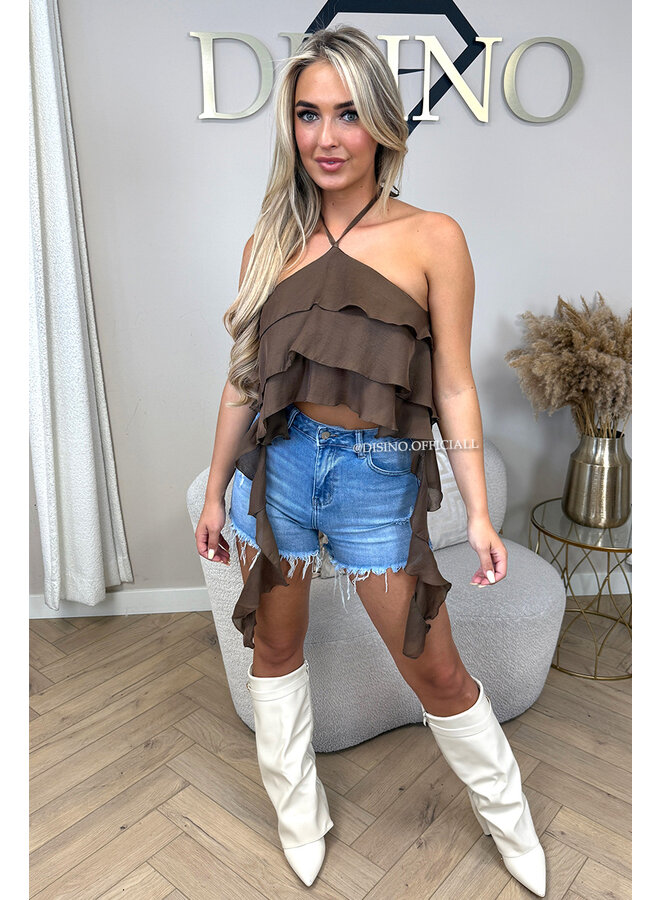 CHOCO - 'AYRA TOP' - RUFFLE FESTIVAL TOP