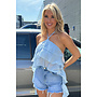 LIGHT BLUE - 'AYRA TOP' - RUFFLE FESTIVAL TOP
