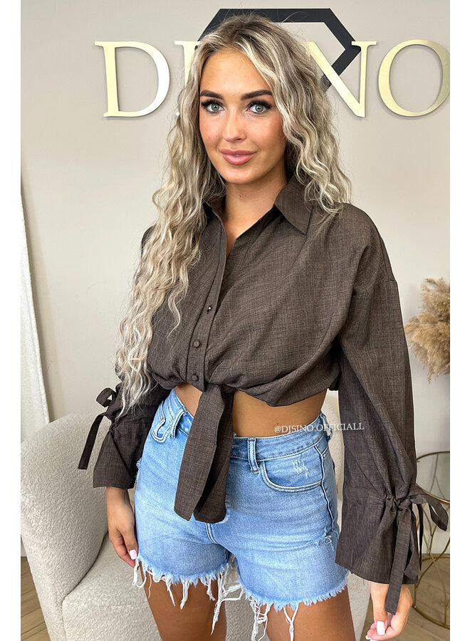 CHOCO - 'MONICA' - CROPPED KNOT BLOUSE