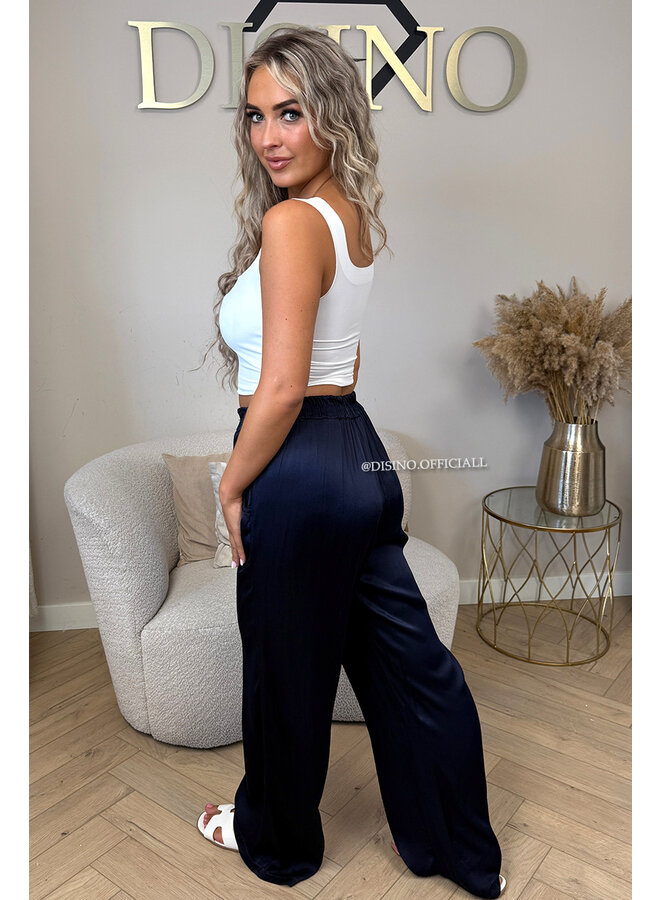 NAVY BLUE - 'SARINA' - PREMIUM QUALITY SILKY COMFY PANTS