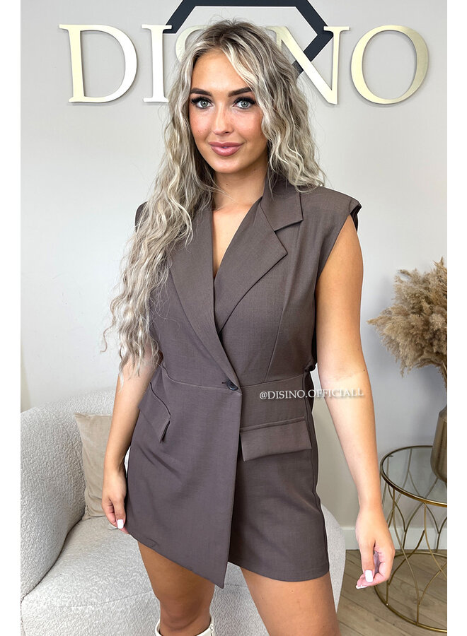 CHOCO - 'ISABEAU PLAYSUIT' - CLASSY BLAZER PLAYSUIT