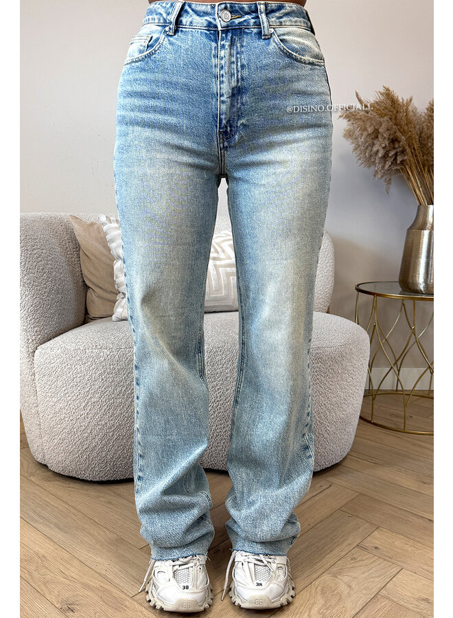 DIRTY BLUE - 'VANCOUVER' - STRETCH EXTRA LONG WIDE LEG JEANS