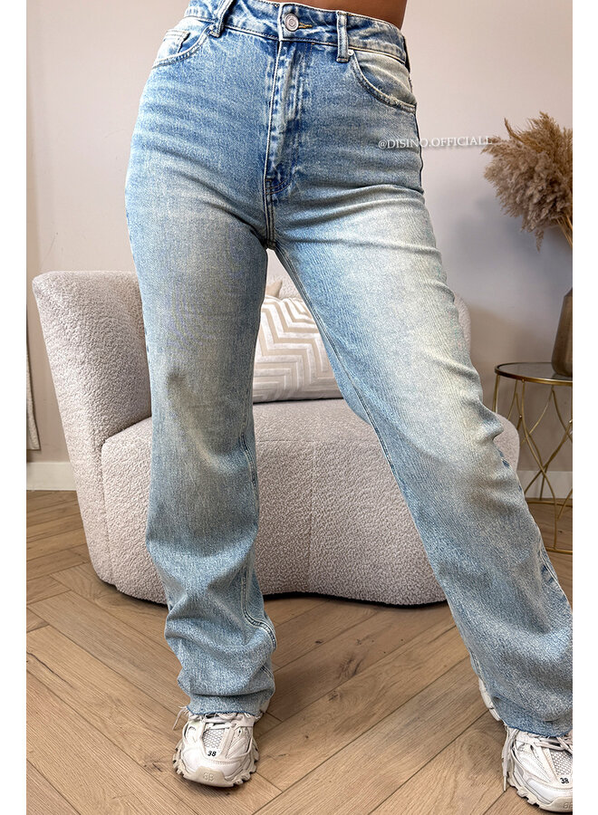 DIRTY BLUE - 'VANCOUVER' - STRETCH EXTRA LONG WIDE LEG JEANS