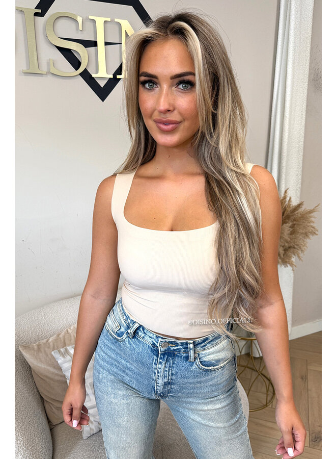 BEIGE - 'AMAYA TOP' - SHAPING SKIMMS INSPIRED TOP