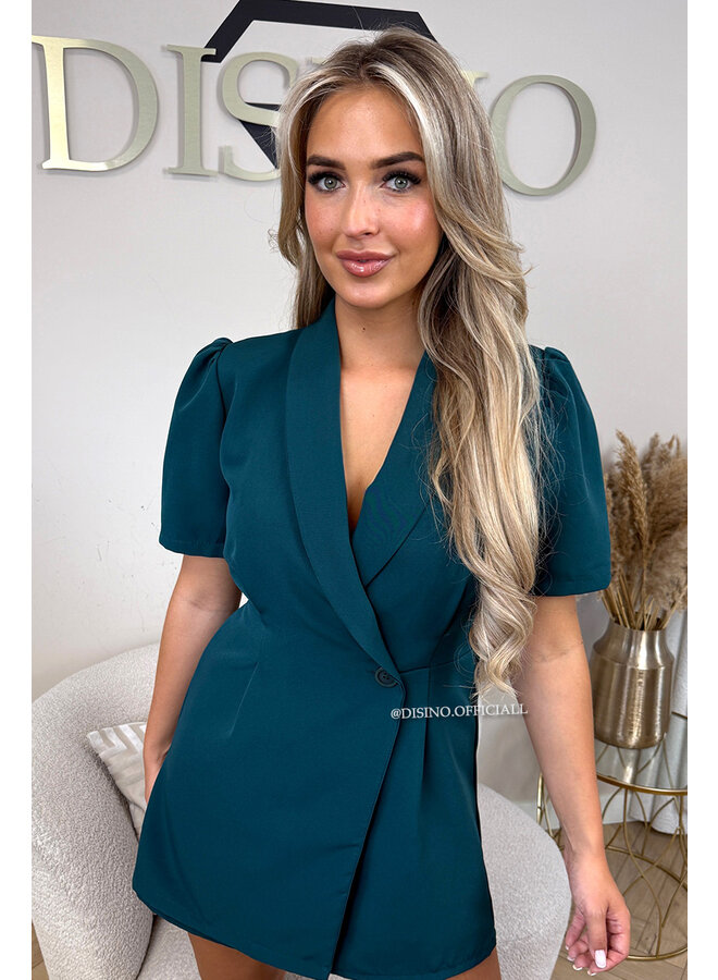 PETROL - 'EVELYN SHORTSLEEVE PLAYSUIT' - CLASSY BLAZER PLAYSUIT