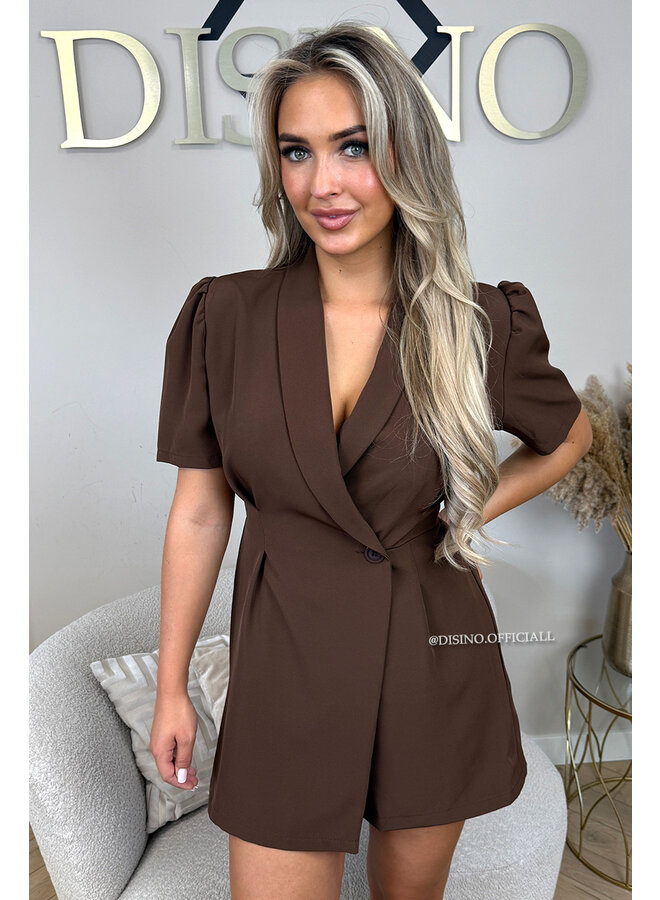CHOCO - 'EVELYN SHORTSLEEVE PLAYSUIT' - CLASSY BLAZER PLAYSUIT