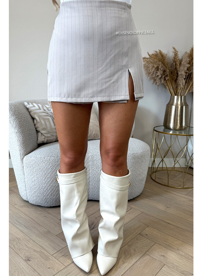 BEIGE - 'BIBI BLAZER SET' - OVERSIZED BOYFRIEND BLAZER + SKORT SET