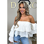 CRÈME - 'LAYLA TOP' - RUFFLE OFF SHOULDER TOP