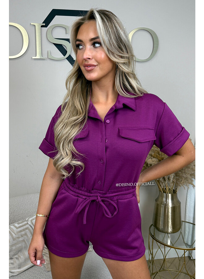 MAGENTA - 'SHANIA PLAYSUIT' - PREMIUM QUALITY COMFY PLAYSUIT