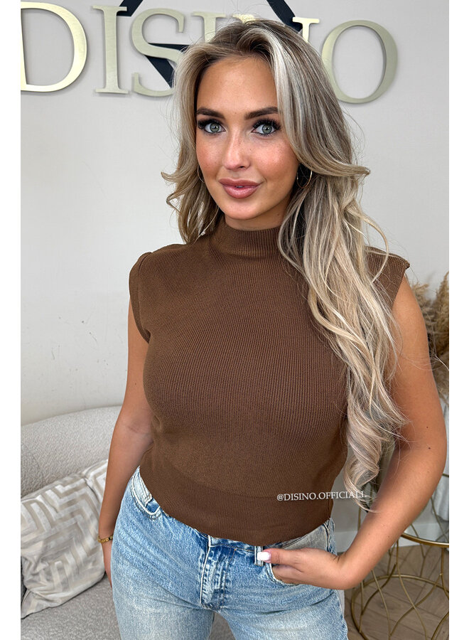 CAMEL - 'CLEO' - BOYFRIEND PUFF SHOULDER TOP