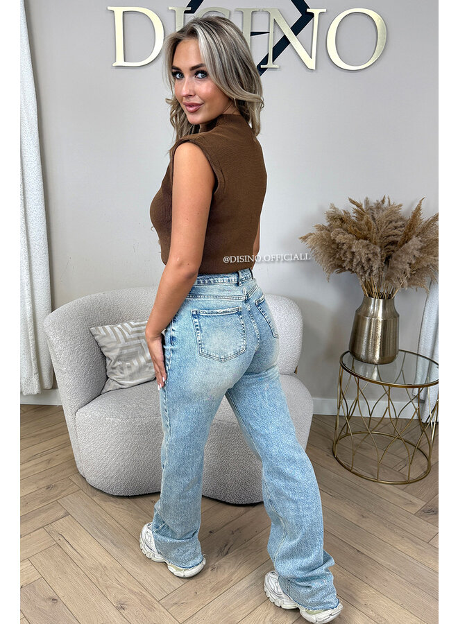 CAMEL - 'CLEO' - BOYFRIEND PUFF SHOULDER TOP