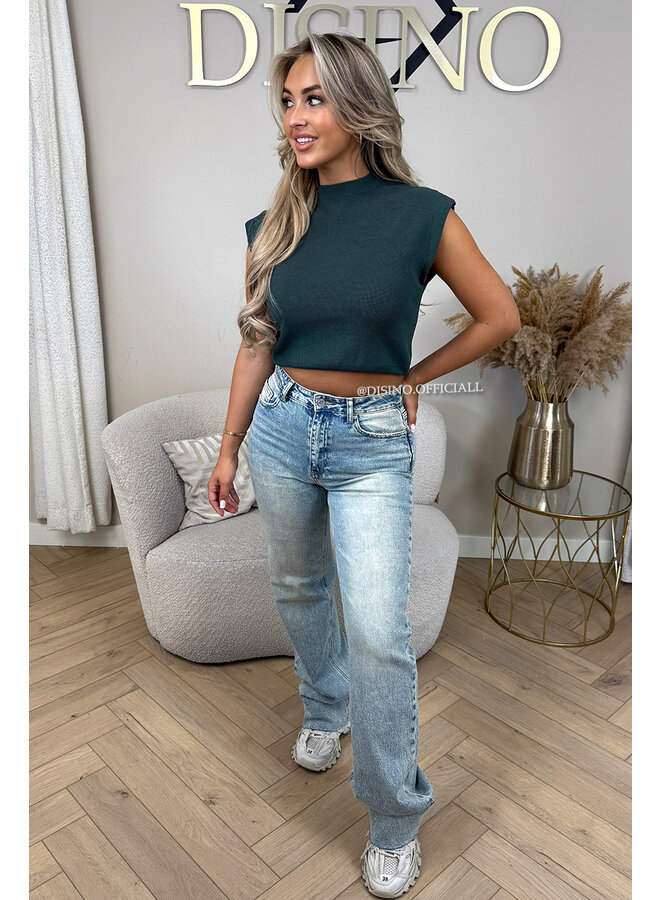 PETROL - 'CLEO' - BOYFRIEND PUFF SHOULDER TOP