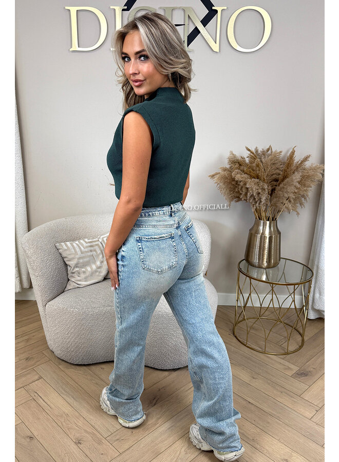 PETROL - 'CLEO' - BOYFRIEND PUFF SHOULDER TOP