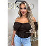 CHOCO - 'INDY TOP' - OFF SHOULDER LAYERED TOP