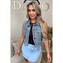 BLUE - 'COACHELLA GILET' - FESTIVAL DIAMONDS DENIM GILET