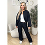 BLACK - 'JULINE SET' - ZIPPER JACKET + PANTALON SET