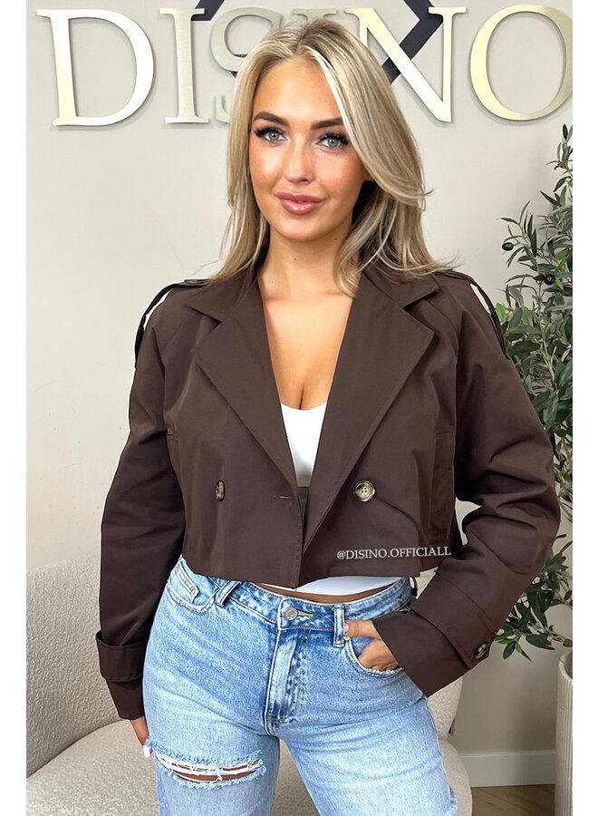 CHOCO - 'MELISS V2' - CROPPED TRENCH JACKET