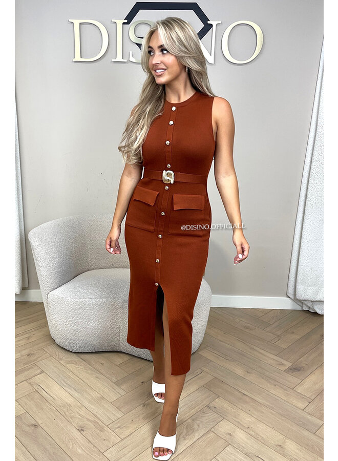 BRICK - 'VICTORIA DRESS' - MAXI CLASSY BODYCON DRESS