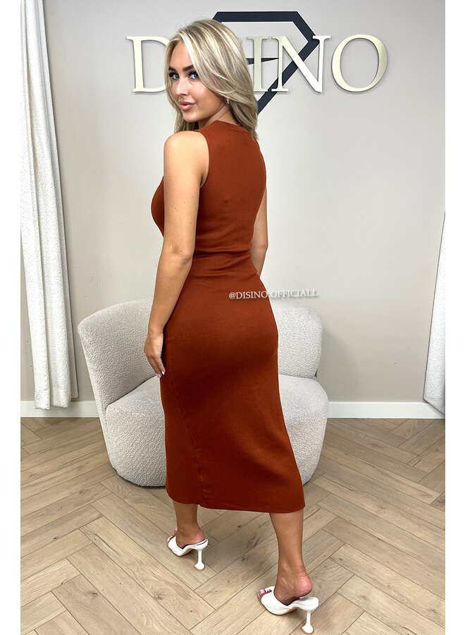 BRICK - 'VICTORIA DRESS' - MAXI CLASSY BODYCON DRESS