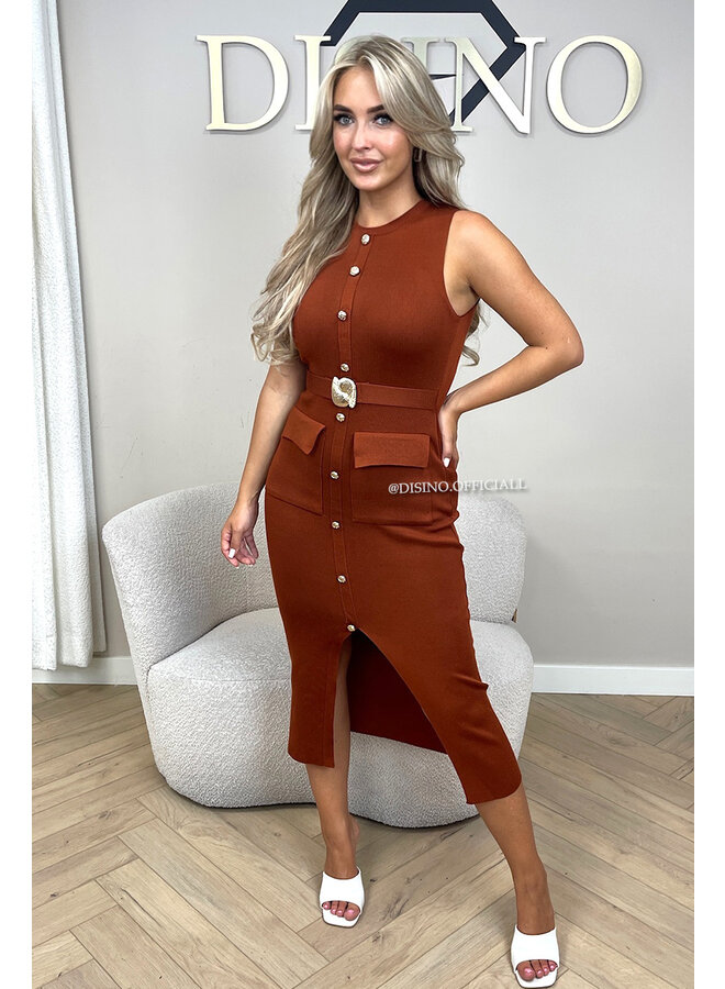 BRICK - 'VICTORIA DRESS' - MAXI CLASSY BODYCON DRESS