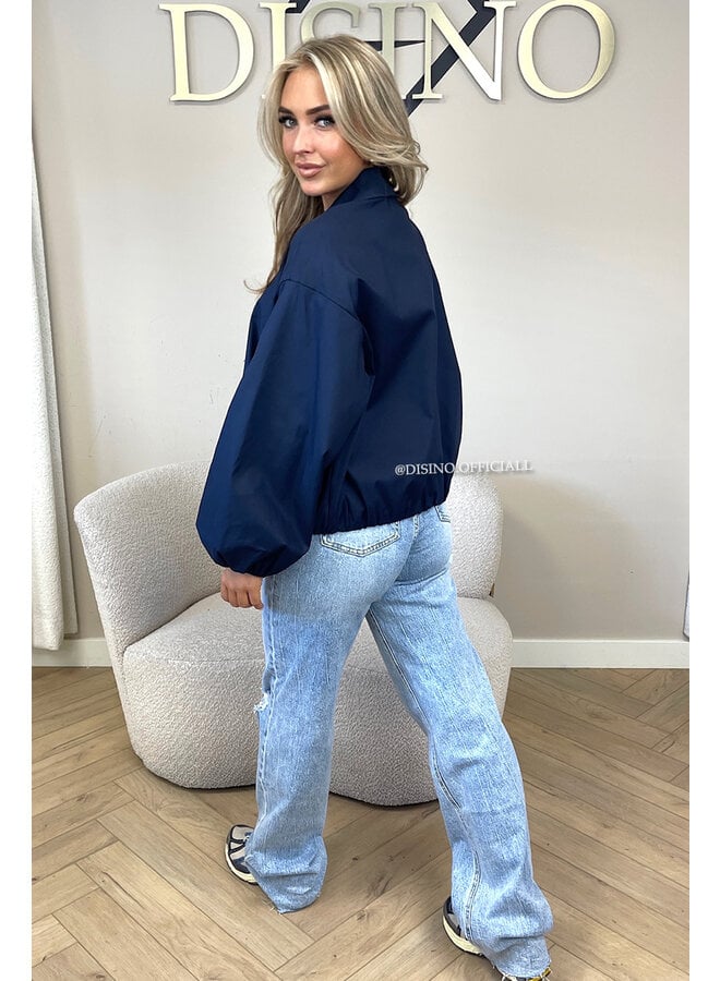 NAVY BLUE - 'SAPHIRA JACKET' - CLASSY BOMBER JACKET