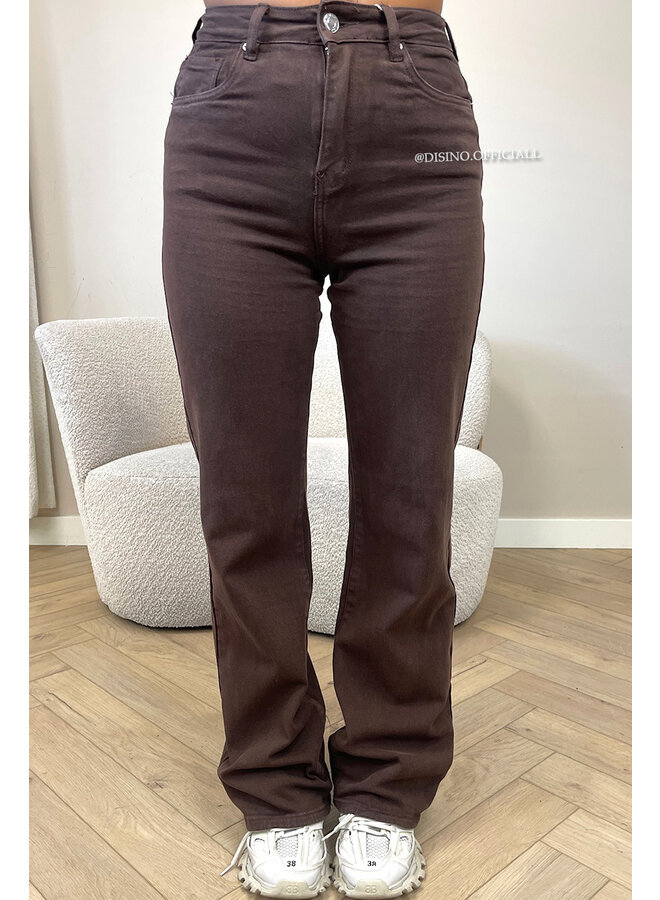 CHOCO - 'MANHATTAN' - SUPER STRETCH HIGH WAIST WIDE LEG JEANS