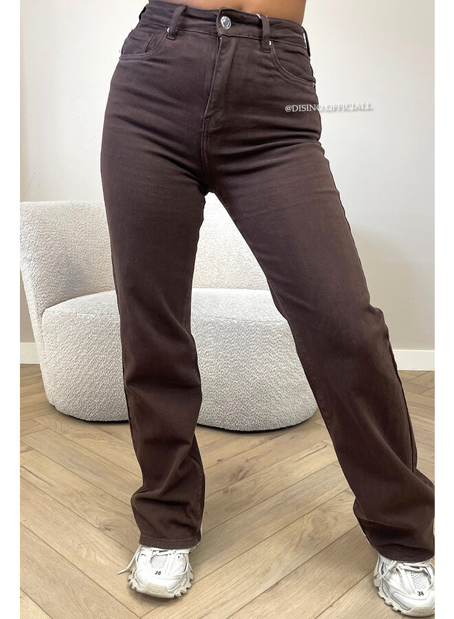CHOCO - 'MANHATTAN' - SUPER STRETCH HIGH WAIST WIDE LEG JEANS