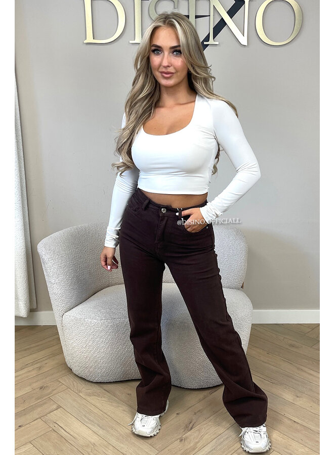CHOCO - 'MANHATTAN' - SUPER STRETCH HIGH WAIST WIDE LEG JEANS