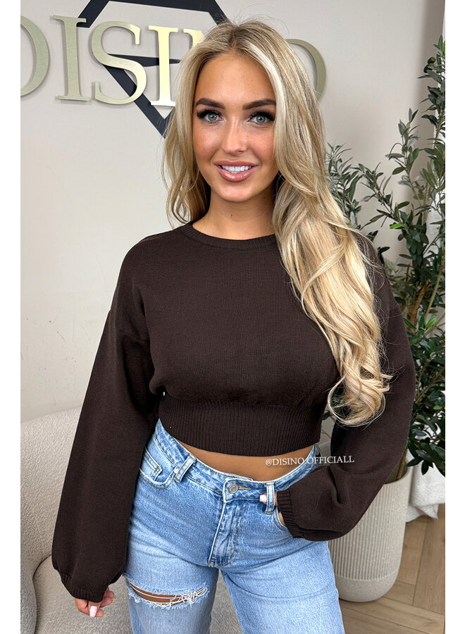 CHOCO - 'ILAYDA KNIT' - CROPPED BELL SLEEVE KNIT
