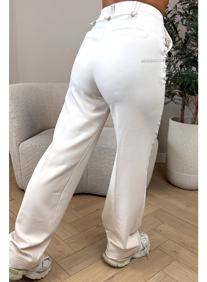 ECRU - 'ELOISA PANTS' - VIRAL STRETCH PANTALON