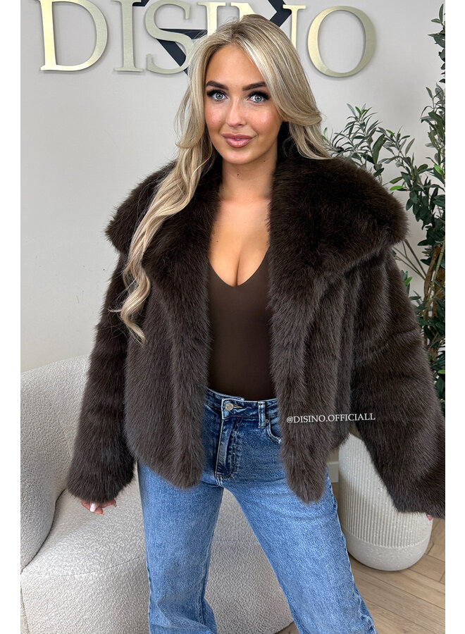 CHOCO - 'CHLOÉ V2 COAT' - PREMIUM QUALITY FAUX FUR OVERSIZED COAT