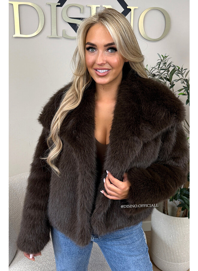CHOCO - 'CHLOÉ V2 COAT' - PREMIUM QUALITY FAUX FUR OVERSIZED COAT